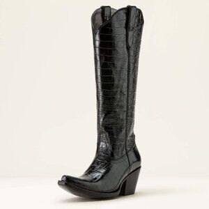 Casanova X Toe Western Boot color LUXE CAVIAR CROC PRINT